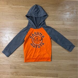 Disney Lion King Sweatshirt, Sz 4T Hakuna Matata Simba Disney Lightweight Hoodie
